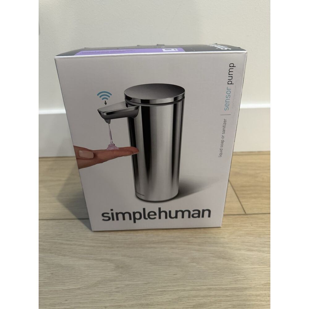 Simplehuman Rechargeable Sensor Pump 9 Oz Liquid Soap Dispenser Drip Proof new